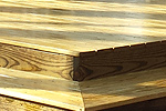 Close-up detail of decking