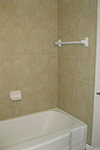 New shower tile and fixtures